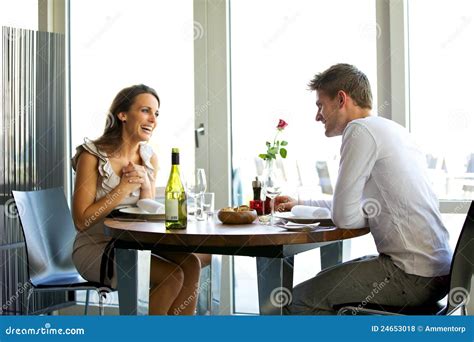 Couple enjoying a romantic dinner