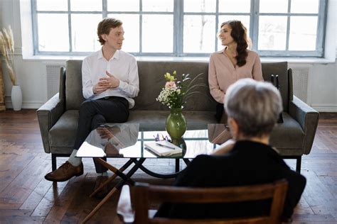 A couple in therapy, working through issues together