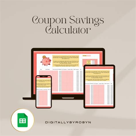 Calculator for estimating coupon savings