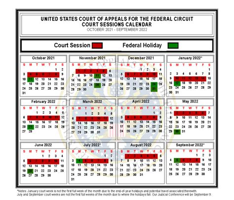 Court Calendar Updates