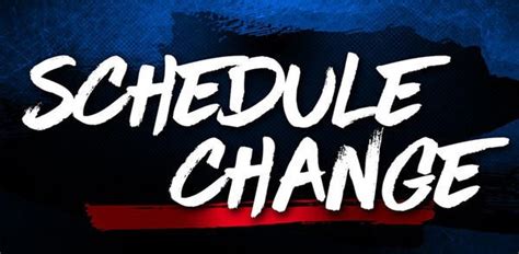 Court Schedule Changes