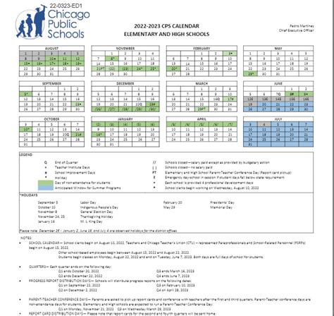 CPS Calendar Tips