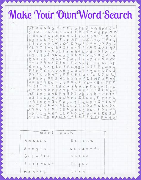 Create Word Search Puzzles