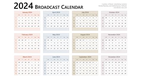 Creating a Broadcast Calendar Guide