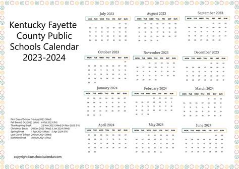 Creating a Fayette County Schools Calendar