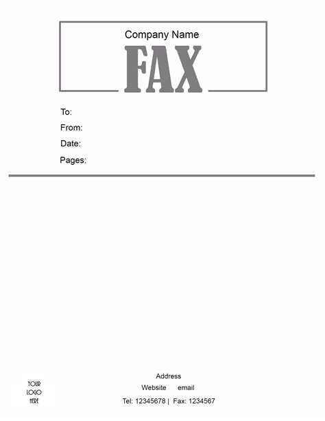 Creating Fax Cover Letter Template