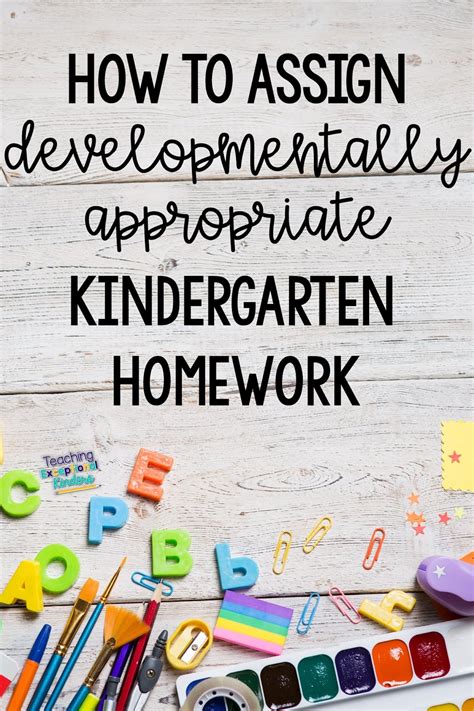 Creating kindergarten homework printable sheets