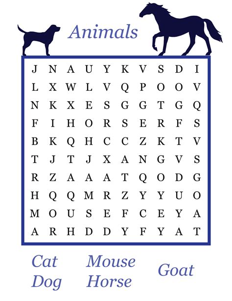 Creating large print word search printables