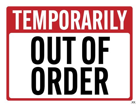 Steps to Create Out of Order Signs