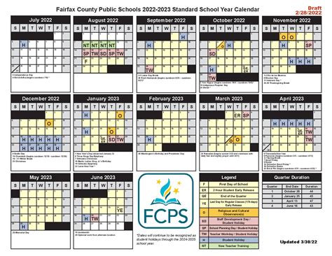 Creating Personalized Fairfax County Public School Calendar