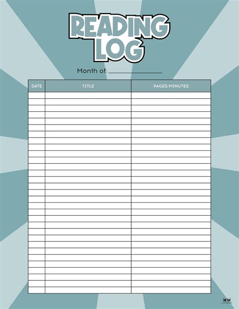 Creating Your Own Reading Log Printable