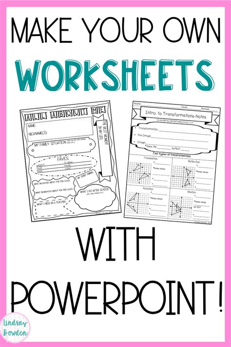 Creating Your Own Worksheets for Kindergarten