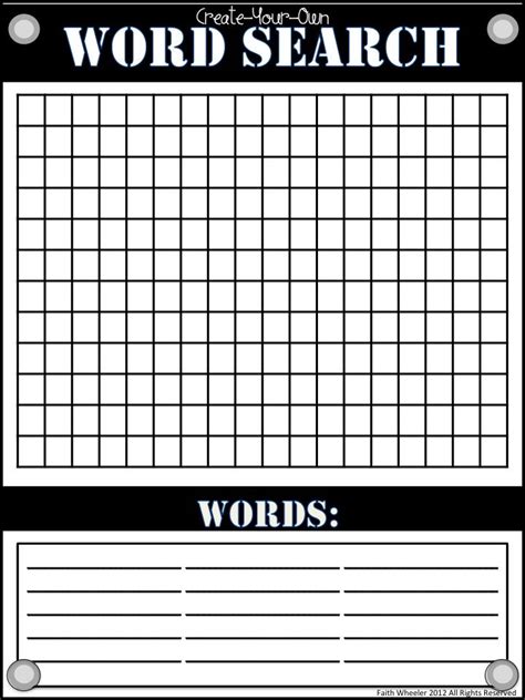 Creating Your Own Word Searches