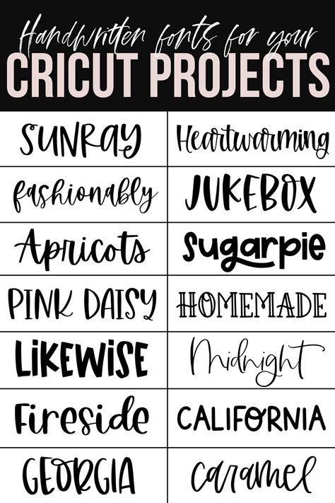 Cricut Printable Vinyl Fonts