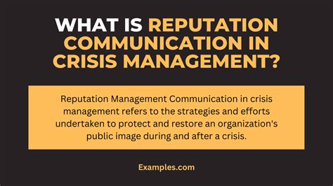 Crisis Communications and Reputation Management