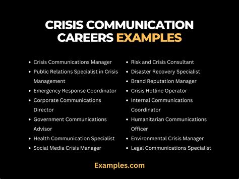 Crisis Communications Specialist