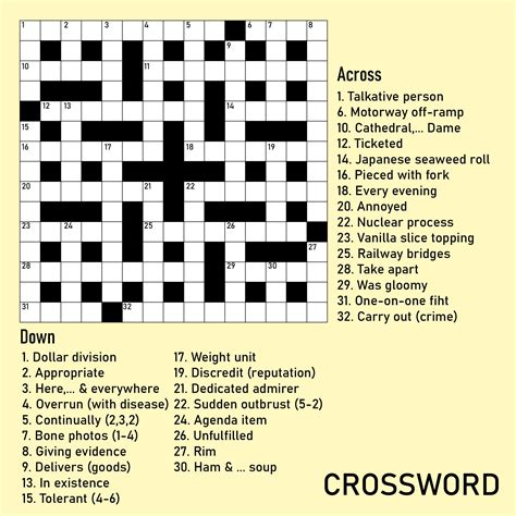 Crossword for adults