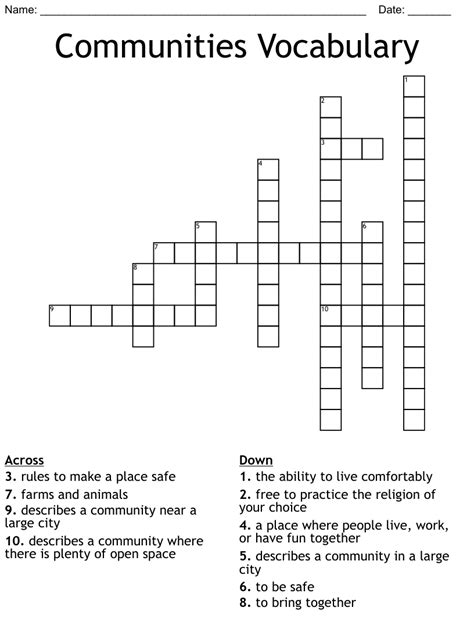 Crossword Puzzle Communities