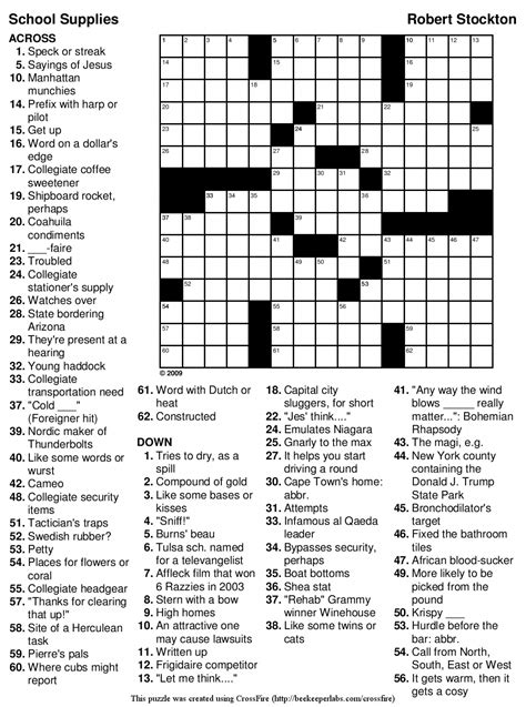 Different Difficulty Levels of Crossword Puzzles