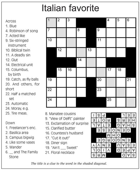 Examples of completed crossword puzzles