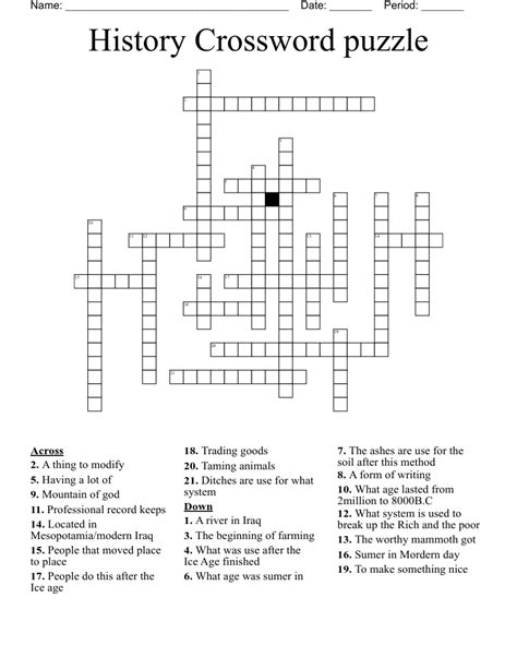 Crossword Puzzle History