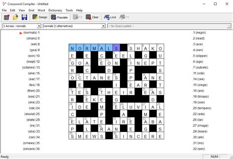 Crossword puzzle creation software