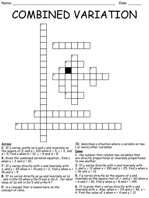 Variations of crossword puzzles