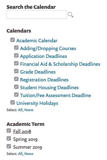 Tips for Using CSUCI Calendar