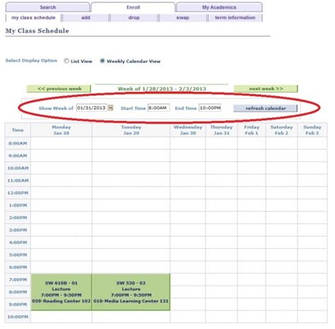 CSUMB Calendar View