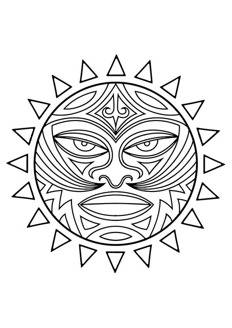 Cultural symbol tattoo coloring sheets