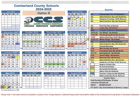 Cumberland County Schools Calendar Image 10