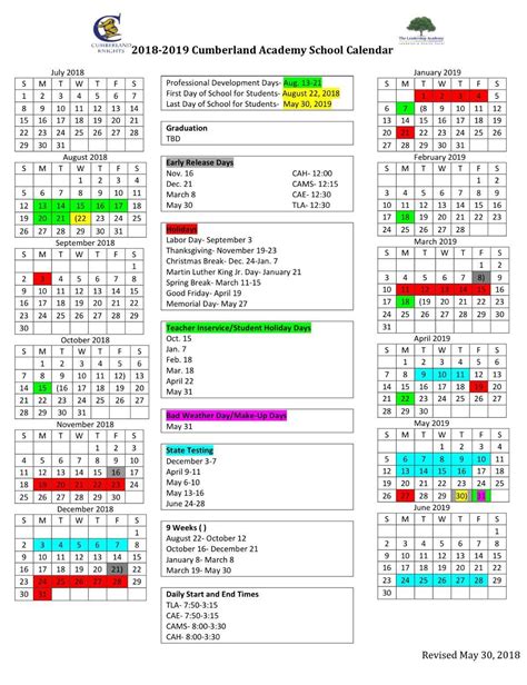 Cumberland School Calendar Apps Image