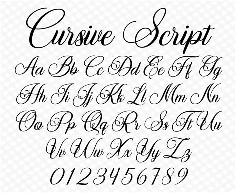 cursive font style