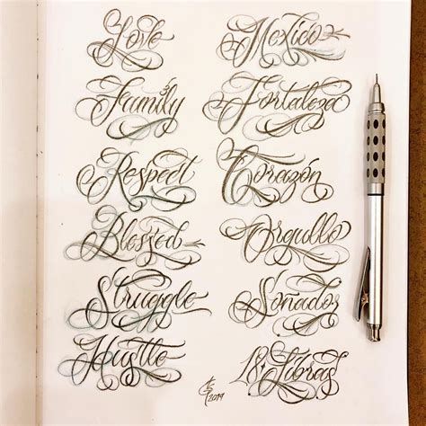 Cursive Font Styles For Tattoos Design Process