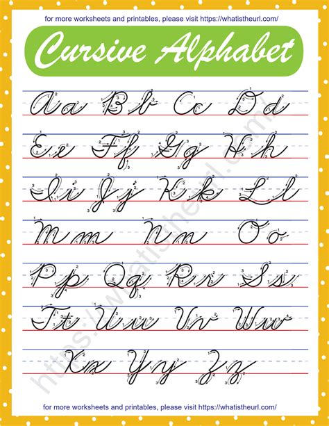 Cursive letters example