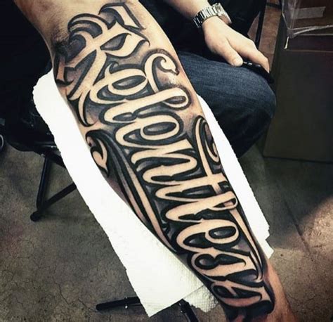 Cursive Tattoos for Men