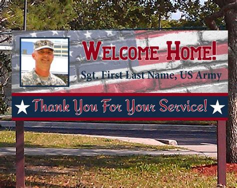 Custom Army Welcome Home Banners