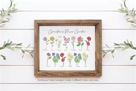 Custom flower prints with personalized messages