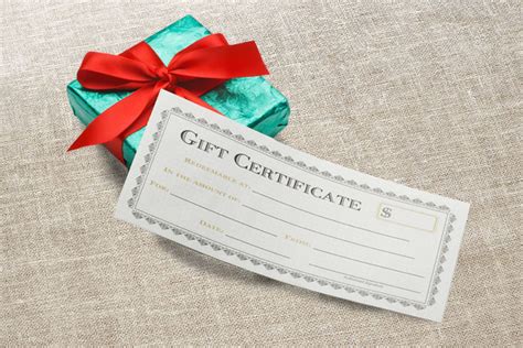 Description of Custom Gift Certificates