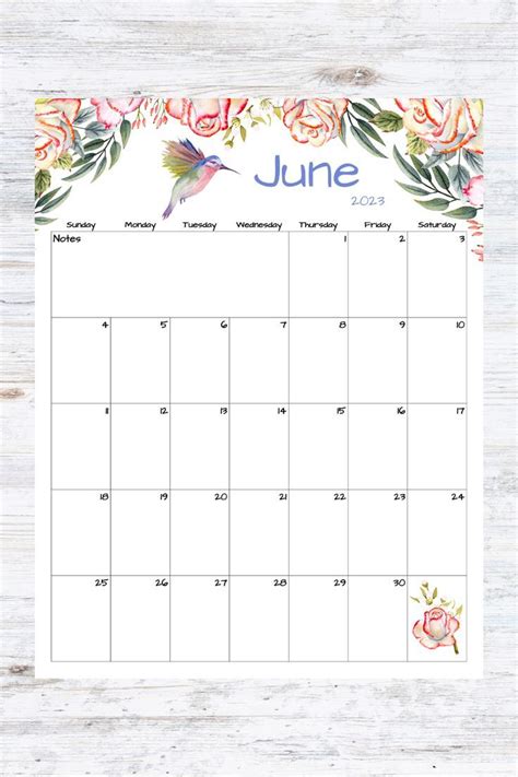 Custom June Calendar Prints