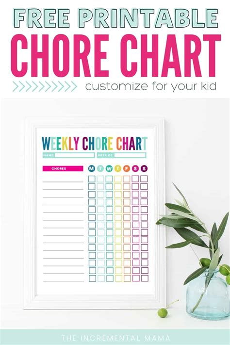 Customizable Chore Chart Printables