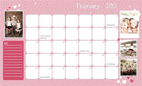 Customizable large desk calendars