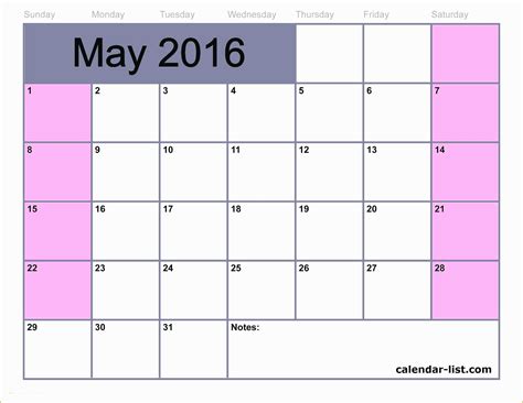 Customizable printable calendar