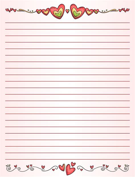 Customizable printable lined paper template