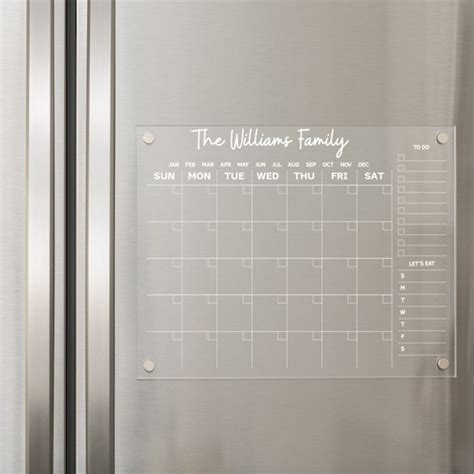 Customizing Fridge Calendar