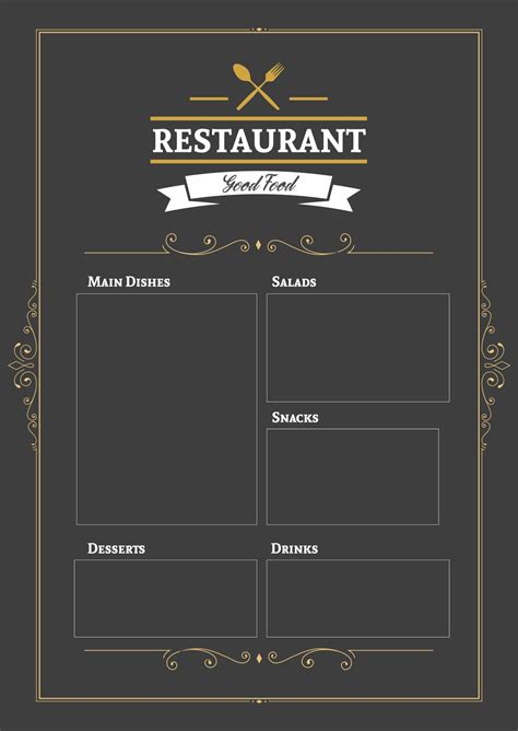 Customizing Your Free Printable Menu Template