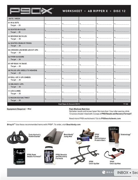 Customizing P90X Workout Schedule