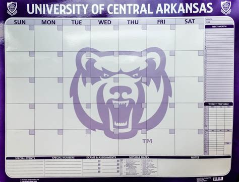 Customizing Your UCA Calendar