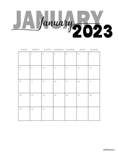 Customizing Your January Calendar