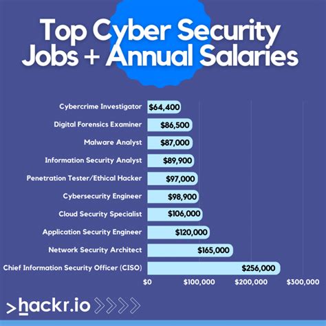 Cybersecurity career salary infographic